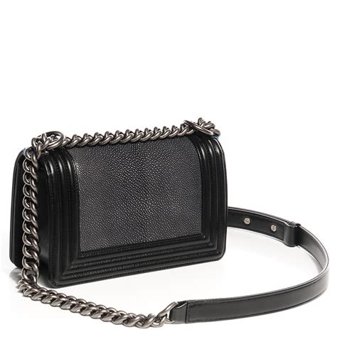 boy stingray clutch chanel|CHANEL Galuchat Stingray Small Boy Flap Black .